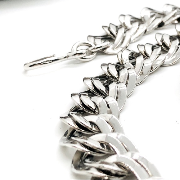 Vintage Signed Monet Silver Necklace & Bangle - Picture 10 of 16